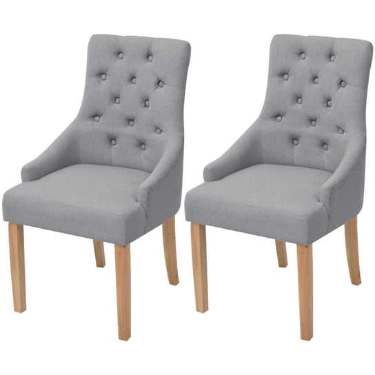 Krzesła tapicerowane vidaXL, 2 sztuki, szare, 52x60x95,5 cm vidaXL
