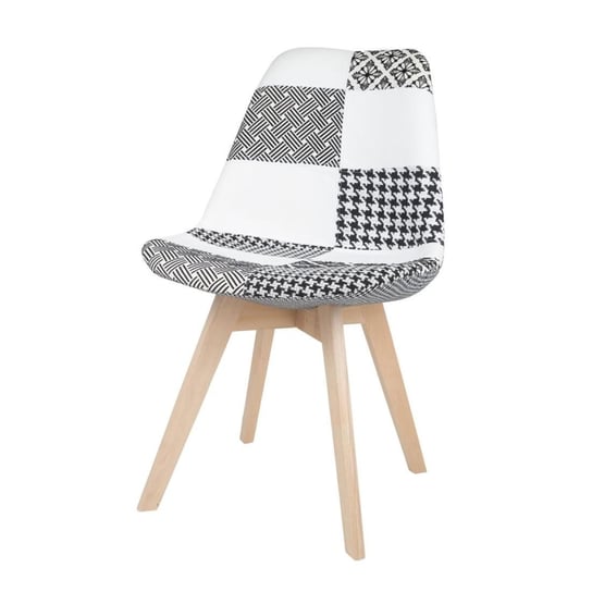 Krzesło 4KRAFT FLORO, czarno-białe, 83x48x54 cm, 2 szt. Homekraft