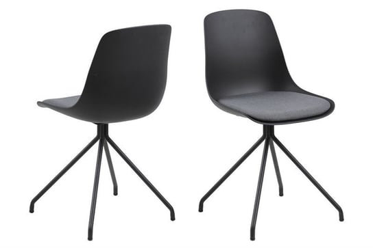 Krzesło ACTONA Eva, czarno-ciemnoszare, 45x50,5x85 cm Actona