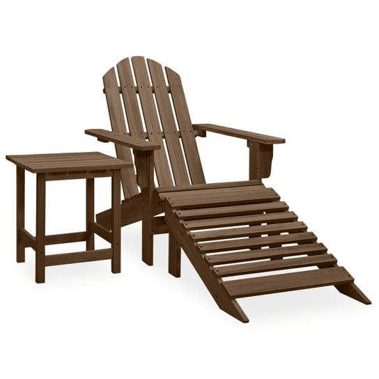 Krzesło Adirondack z podnóżkiem i stolikiem, drewn / AAALOE Inna marka