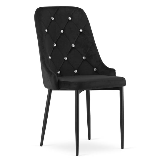 Krzesło AMORE - aksamit czarny Leobert