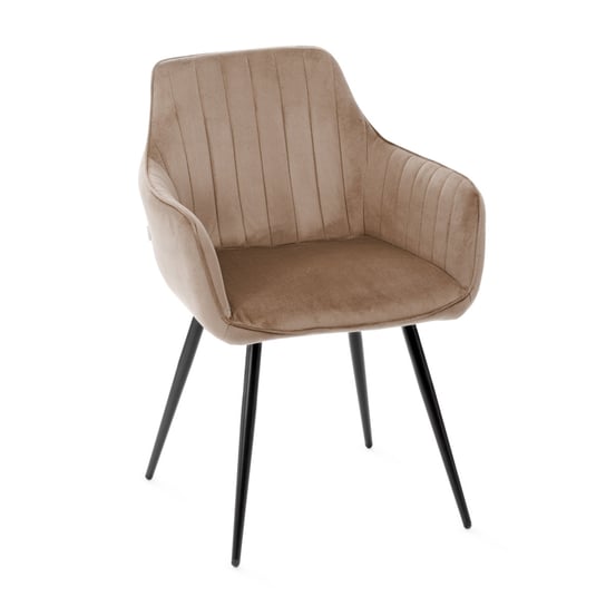 Krzesło ANDRE welurowe brązowe 56x61x86 cm HOMLA Homla