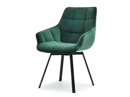krzesło aruba zielony welur, podstawa czarny MEBEL-PARTNER