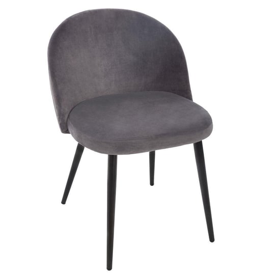 Krzesło ATMOSPHERA Nael Velvet, szare, 48x48x45,5 cm Atmosphera