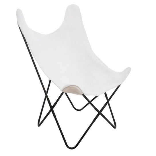 Krzesło ATMOSPHERA Teddy, białe, 101x70x79 cm Atmosphera