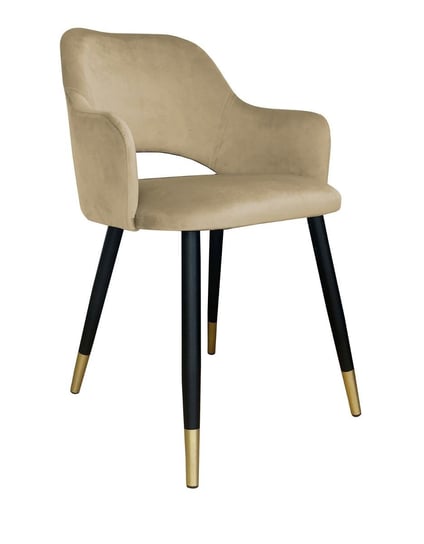 Krzesło ATOS Milano MG06, jasnobrązowo-czarne, 76x42x57 cm Atos
