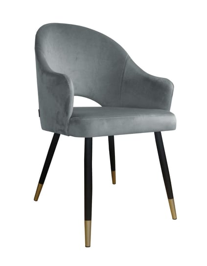 Krzesło atos Velvet MG17, szaro-czarne, 87x44x65 cm Atos