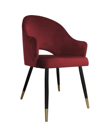 Krzesło ATOS Velvet MG31, bordowo-czarne, 87x44x65 cm Atos