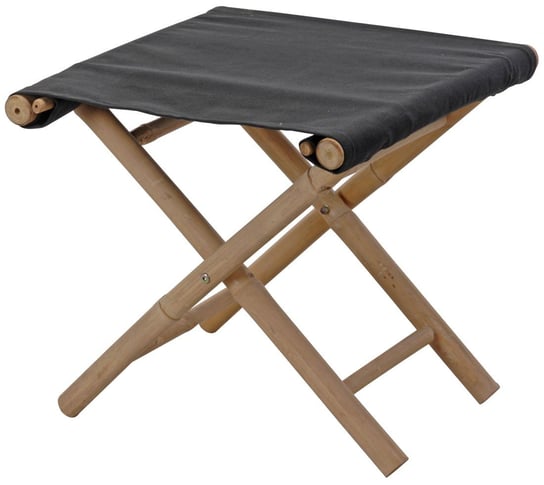 Krzesło bambusowe składane, czarne, 43x49,2x45,5 cm King Home