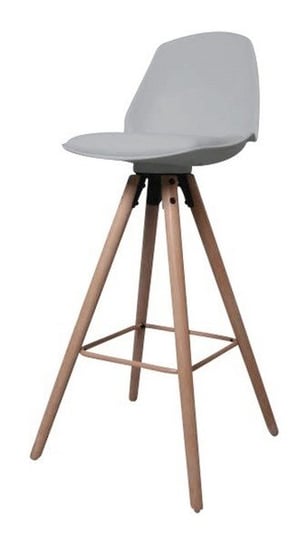 Krzesło barowe ACTONA Oslo, szare, 45,5x46,5x92,5 cm Actona