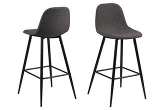 Krzesło barowe ACTONA Wilma, ciemnoszare, 44x48x91 cm Actona