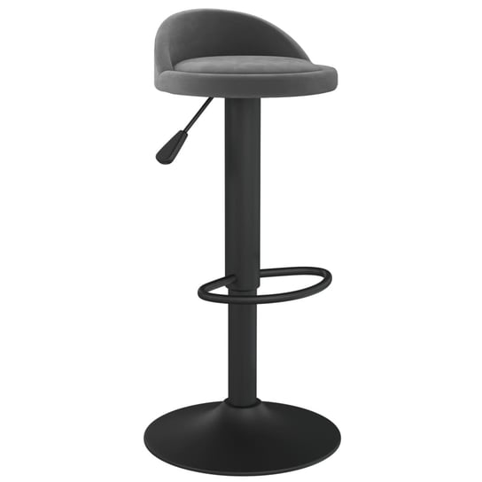 Krzesło barowe aksamitne, ciemnoszare, 36x38x(72-9 / AAALOE Inna marka