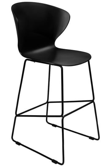 Krzesło barowe Ali 318-CPP10B z podnóżkiem do kuchni czarne King Home