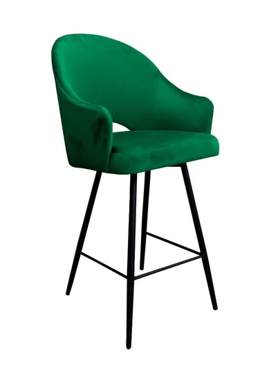 Krzesło barowe ATOS Velvet MG25, czarno-zielony, 108x46x50 cm Atos