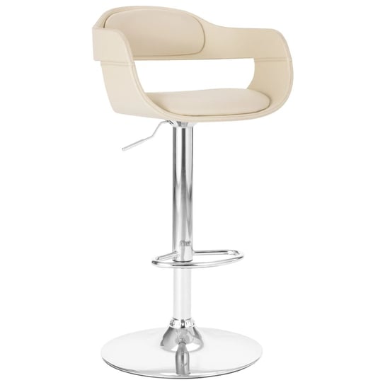 Krzesło barowe białe, sztuczna skóra, 49,5x47,5x(8 / AAALOE Inna marka