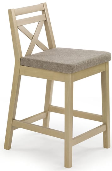 Krzesło barowe ELIOR Lidan, beżowe, 48x41x83 cm Elior