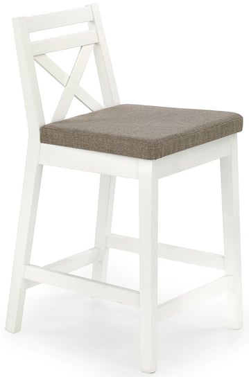 Krzesło barowe ELIOR Lidan, białe, 48x41x83 cm Elior