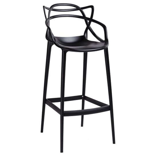 Krzesło barowe Hilo Premium BS-936B.75.BLACK czarne King Home