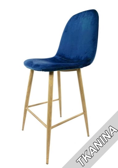 Krzesło Barowe Hoker Avola Blue Velvet Lugano
