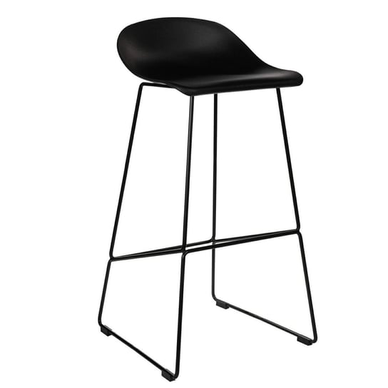 Krzesło barowe INTESI Molly High, czarne, 46x47,5x90 cm Intesi
