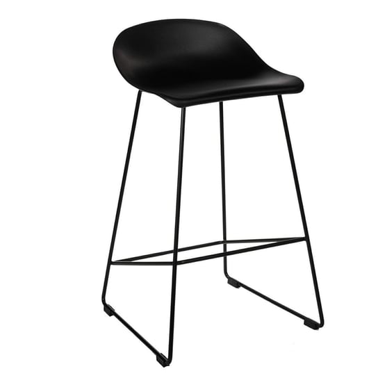 Krzesło barowe INTESI Molly Low, czarne, 46x47,5x81,5 cm Intesi