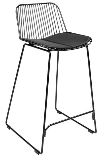 Krzesło barowe Miles MC-176H siedzisko z ekoskóry czarne King Home