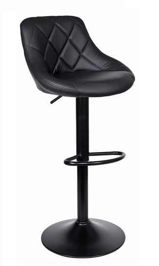 Krzesło Barowe Skórzane Caliso Czarny black CHILL ART