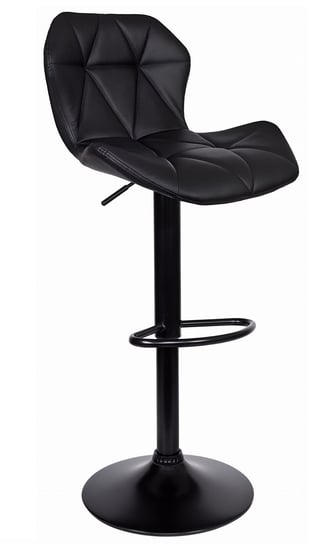 Krzesło Barowe Skórzane Wenus Czarny black CHILL ART