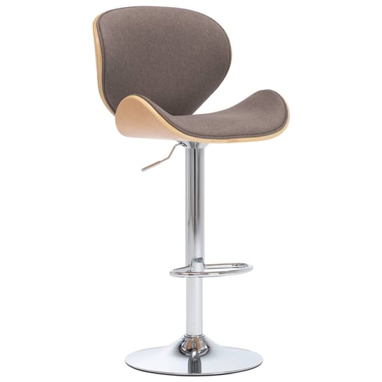 Krzesło barowe taupe 50x51x(95-116) cm, tkanina/dr Zakito Europe