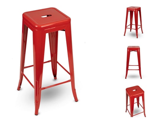 Krzesło barowe wysoki hoker do kuchni # RIVIOLI TOD RED HOME SELECT