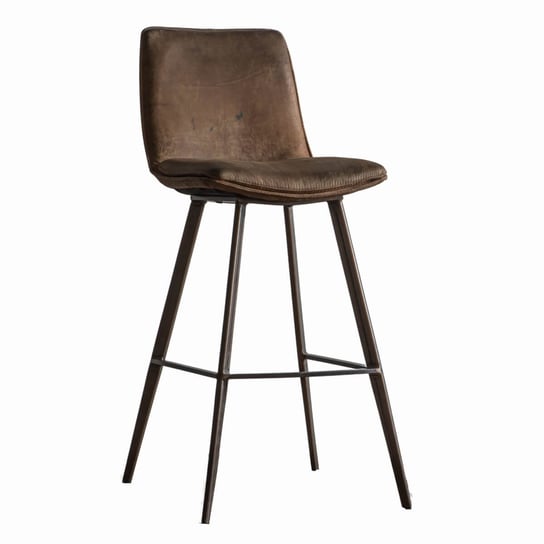 Krzesło barowe ze sztucznej skóry Palmer 5055999244060 Brilliant 2 sztuki brązowy Brilliant