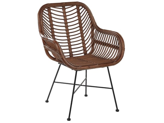 Krzesło BELIANI Canora, brązowe, 89x64x51 cm Beliani