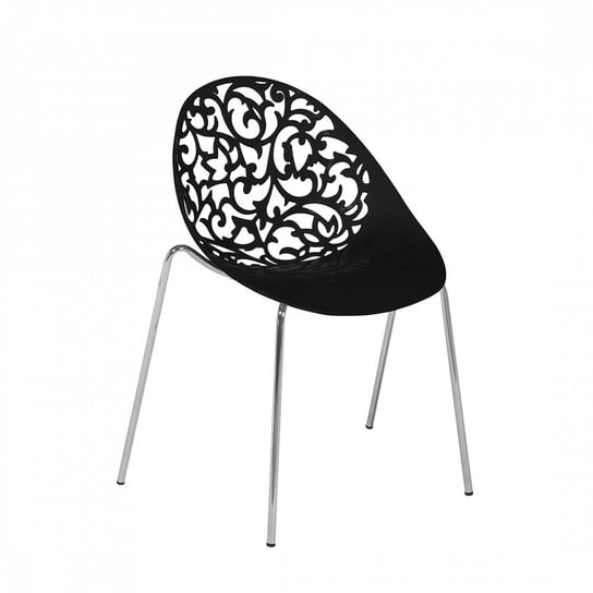 Krzesło BELIANI Mumford, czarno-srebrny, 80x62,43 cm Beliani