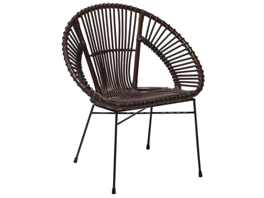 Krzesło BELIANI Sarita, brązowe, 80x70x48 cm Beliani