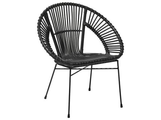 Krzesło BELIANI Sarita, czarne, 80x70x48 cm Beliani