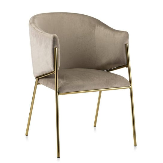 Krzesło Bella beige beżowe tapicerowane HowHomely