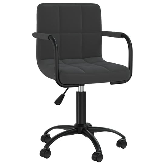 Krzesło biurowe aksamitne czarne 40x47x76-87,5 cm Zakito Europe