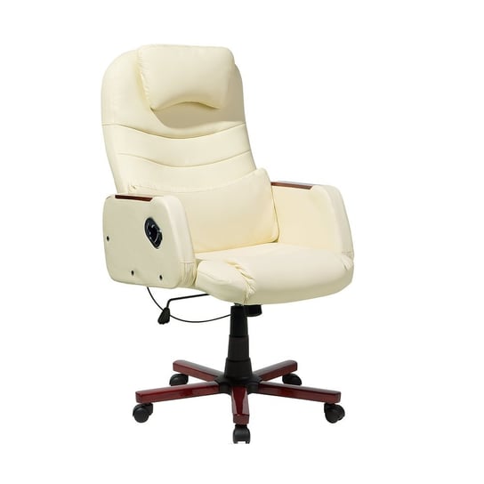 Krzesło biurowe BELIANI Captain, beżowo-brązowy, 126x63x63 cm Beliani