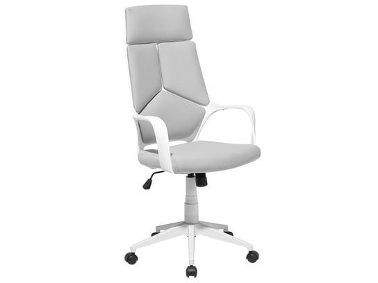 Krzesło biurowe BELIANI Delight, biało-szare, 116-126x64x64 cm Beliani