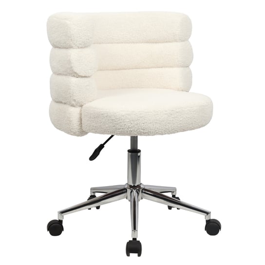 Krzesło Biurowe Cloud Krzesło Biurowe Z Regulacją Wysokości I Kółkami, Białe SVITA