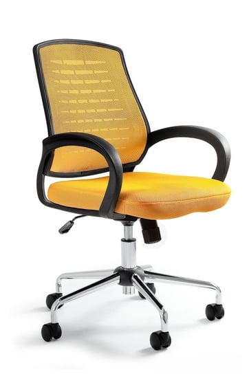 Krzesło biurowe, fotel,  Award, żółty Unique