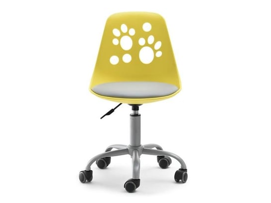 Krzesło Biurowe Kolorowe Dla Dzieci Foot Żółto - Szare Do Nauki MEBEL-PARTNER