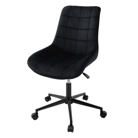 Krzesło biurowe na kółkach krzesło do biurka ergonomiczne krzesło obrotowe stołek aksamit ML-DESIGN