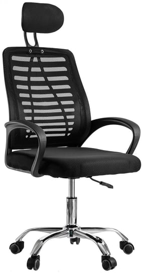 Krzesło Biurowe Obrotowe Czarne Fotel Ergonomiczny Szchara