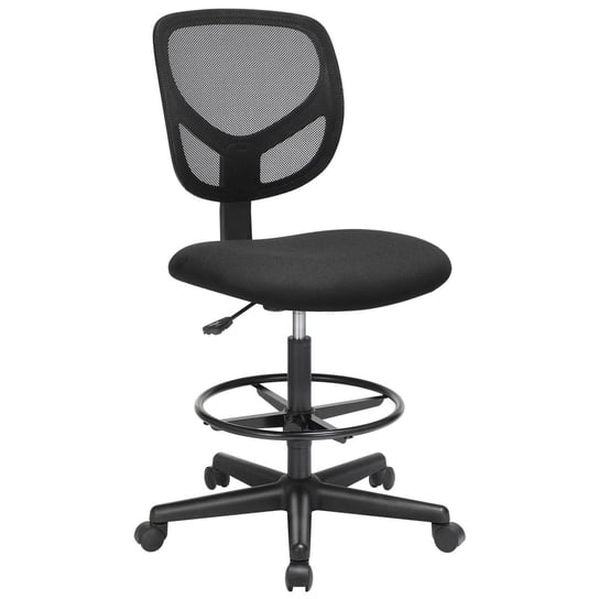 Krzesło biurowe obrotowe regulacja podnóżka Songmics