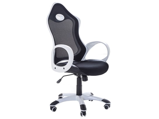 Krzesło biurowe regulowane czarno-białe iCHAIR Beliani