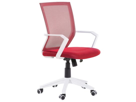 Krzesło biurowe regulowane czerwone RELIEF Beliani
