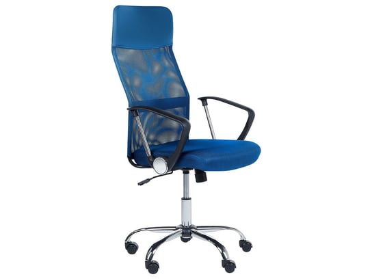 Krzesło biurowe regulowane niebieskie DESIGN Beliani