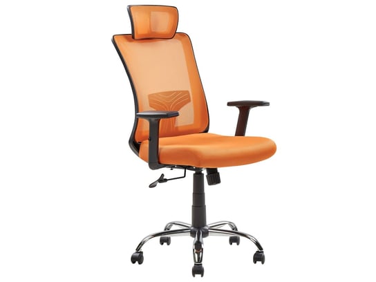 Krzesło biurowe regulowane pomarańczowe NOBLE Beliani