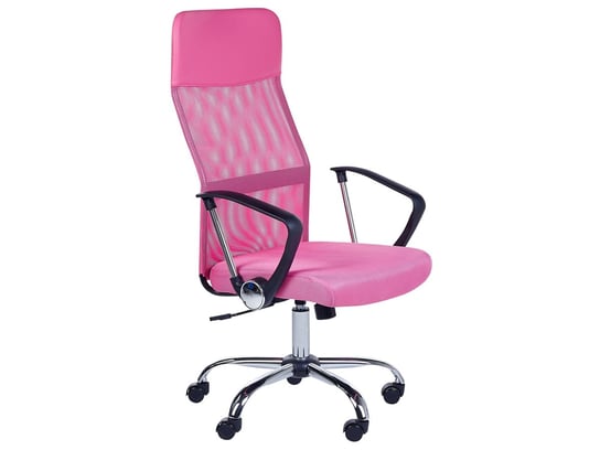 Krzesło biurowe regulowane różowe DESIGN Beliani